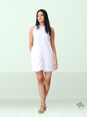 SPARA’s White Shift Dress (4)